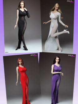 ONLYGIRL LG03A-D 1/6 Dress 4 Set
