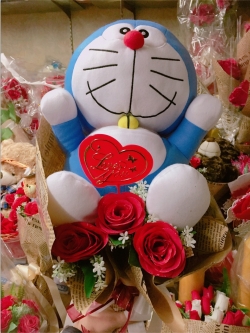 ช่อดอกไม้ ตุ๊กตา