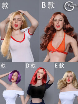 GACTOYS GC021B,E European and American sexy expression beauty head