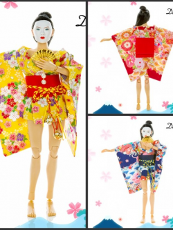 Doll's Dream D.DG-01 / D.DG-02 / D.DG-03 Short paragraph sexy short paragraph kimono bathrobe