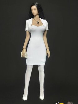 Toys City 63001B FEMALE'S White DRESS SET