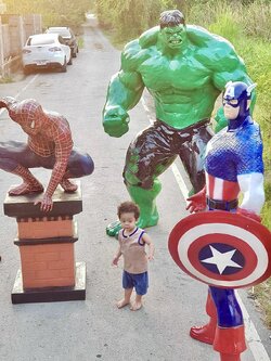 หุ่นแอดเวนเจอร์ หุ่นรูปปั้นฮีโร่ หุ่นต้อนรับแขก