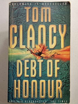 หนังสือมือสอง 085 นวนิยายแปล เรื่อง DEBT OF HONOR หักปีกอินทรี สุวิทย์ ขาวปลอด แปล จบในเล่มเดียว ความหนา 1151 หน้า
