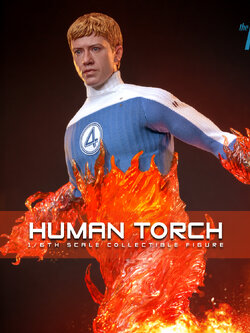 Hot Toys MMS829B The Fantastic Four: First Steps - Human Torch (Special Edition)