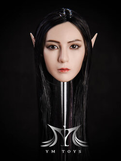 YMToys Elf B Beauty headsculpt Suntan (can change ears) Black Hair