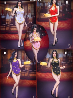 Manmodel MM017-A, B, C, E 1/6 Ultra short cheongsam suit