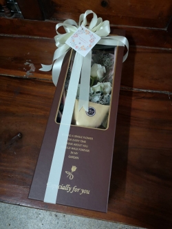 กล่องใส่ช่อดอกกุหลาบวาเลนไทน์ (Flower Box)