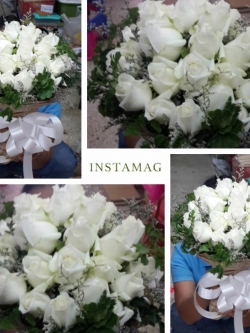 ช่อดอกกุหลาบสีขาว