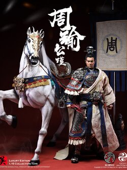 303TOYS MP037 + MP038 THREE KINGDOMS SERIES - ZHOU YU GONGJIN (EXCLUSIVE EDITION) + WHITE TIGER, THE STEED OF ZHOU YU
