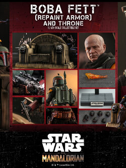 Hot Toys TMS056B 1/6 Star Wars: The Mandalorian™ - Boba Fett (Repaint Armor) and Throne (Special Edition)