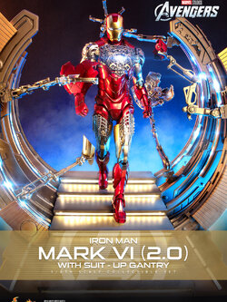 Hot Toys MMS688D53 1/6 The Avengers - Iron Man Mark VI (2.0) with Suit-Up Gantry