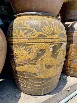 โอ่งเซี่ยงไฮ้ ลายมังกรห้าเล็บ โอ่งมังกร ตุ่มเซี่ยงไฮ้จีน โอ่งจีนโบราณ