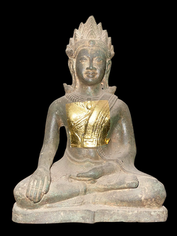 พระพุทธรูป ศิลปะเขมรโบราณ ปางมารวิชัย ขนาด5นิ้ว