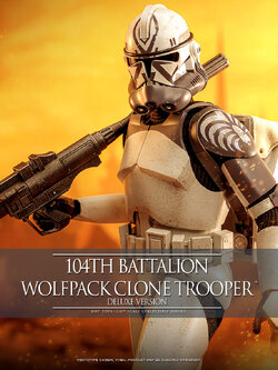 Hot Toys TMS143 Star Wars: The Clone Wars - 104th Battalion Wolfpack Clone Trooper (Deluxe Version)