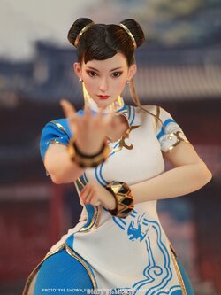 STAR MAN MS-011 Female Fighter Chun-li (Blue Cloud Patterned White Cheongsam Version)