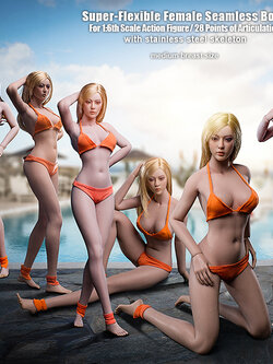 TBLeague S32A S33B 1/6 Female Super-Flexible Seamless Bodies (Long legs, narrow shoulders, Pale / Suntan)