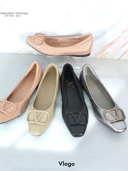 ทรงปกติ เปลี่ยนไซส์ได้-ไม่รับคืน Zenachoo รุ่น Vlogo สูง 1 นิ้ว รองเท้าหนังแกะแท้ หนังนิ่ม พื้นนุ่ม