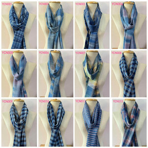 ผ้าพันคอ-ผ้าคลุมไหล่ ผ้าฝ้ายย้อมคราม ทอมือ ออร์แกนิค 590 - 1,690-