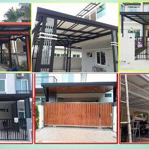 ต่อเติมหลังบ้าน โทร 093-2757493 รับต่อเติมบ้าน ทำโรงรถหน้าบ้าน หลังคาโรงรถเมทัลชีท ต่อเติมครัวหลังบ้าน