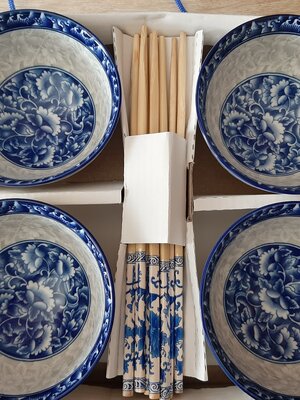 ถ้วยซุป ข้าวสไตล์ญี่ปุ่น + ตะเกียบ Set4 🇯🇵