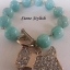 สร้อยข้อมือ ลาลิมาร์ Larimar stone ขนาด 14 มิล