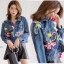 Butterfly Mosaic Embroidery Denim Jacket แจ็คเก็ตยีนส์ปักลายผีเสื้อลายปักใช้สีสลับสวยมากๆ