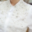 เสื้อเชิ้ตคอปีน แขนยาว กระดุมเรียงแต่งสาบซ่อน เพิ่มความหรูด้วยเพชรและมุกสีเดียวกับสีเสื้อ ผ้าเชิ้ตเนื้อดี ยืดหยุ่น ใส่สวย แมทช์กับกระโปรงหรือขายาวดูดีสุภาพนะคะ