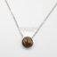 สร้อยคอ จี้เงินแท้ไทเกอร์อาย รูปทรงกลม ขนาด 10 มม หรือ 1 ซม Tiger Eye Round Sterling SIlver Pendant/Necklace