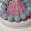 สร้อยข้อมือ อความารีน (Aquamarine) เกรด AAA ขนาด 10 มิล แต่งหัวลูกปัดดอกไม้สีฟ้า