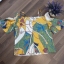 เสื้อสายเดี่ยว แขนระบาย ผ้าซาตินปริ้นลายสวยหรู