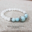 Larimar 12, 8 mm Moonstone 8 mm, ลาริมาร์ มูนสโตน ประดับดอกไม้เงินแท้