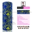 ผ้าบัฟ ผ้าโพกหัว ผ้าคาดผม HeadToWear ลายดอกไม้พื้นน้ำเงิน Flower รหัส AB0448