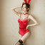 BUNNY035 ชุดบันนี่แบบวันพีชผ้ากำมะหยี่งานสวยมาก