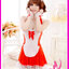 MAID004 ชุดแม่บ้านน่ารัก เซ็กซี่ สีแดง แต่งโบว์ด้านหน้า งานสวยค่ะ