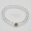 หัวนะโมเสาร์ห้า และพระพิฆเนศ เทพเจ้าแห่งความสําเร็จ ร้อยพร้อม Crystal or Clear Quartz คริสตัลควอตซ์ หินควอตซ์ สีขาวใส 6 mm