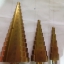 ST01 ดอกสว่านทรงเจดีย์ ดอกเจาะคว้านรู,Step Drill,ชุบไทเทเนียม ยกชุด 3 ดอก 5/9/15 Step เบอร์มิล ใหญ่สุด 32 mm *แกนหกเหลี่ยม*