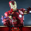 Hot Toys QS021 1/4 Iron Man 2 - Iron Man Mark IV with Suit-Up Gantry