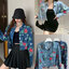 เสื้อครอปยีนส์แขนยาวลายดอกกุหลาบ งานป้าย ypy