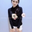 พร้อมส่ง เสื้อยืดไหมพรมสกรีนลาย การ์ตูนสุดฮิต ฟรีไซส์ :รอบอก อก32" ยืดได้ถึง38"