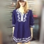 เสื้อโบฮีเมียน คอวี ปักลวดลายดอกไม้สวยๆ ผ้าเนื้อดีใส่สบายไม่ร้อนนะคะ