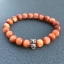 Tiger Eye Orange ไทเกอร์อายสีส้ม 8 มม ปกป้องคุ้มครอง มักจะเป็นผู้ชนะในการแข่งขัน และผู้ที่ดวงตกอยากหนุนดวงให้ดีขึ้น ประดับ“นกฮูก”เงินแท้ สัญลักษณ์แห่งความสุขและโชคดี