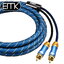 ERTK Dual RCA to Dual RCA สาย RCA 2หัว เป็น สาย RCA 2 หัว สำหรับ ทีวี เครื่องเสียง VCD DVD CD เกรด Hi-Fi