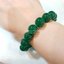 Green Agate อาเกต สีเขียว 12 มม สงบ ผ่อนคลาย ความร่ำรวย และ มีพลัง