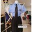 POLICE108 ชุดตำรวจ รปภ.ยามผู้หญิง พร้อมหมวก สีฟ้ากระโปรงจีบมีเชือกงานเรียบร้อยน่ารักๆ