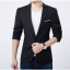 พร้อมส่ง เสื้อสูท สีดำ แต่งขอบกระเป๋าสีขาว สูทผู้ชาย สูทใส่ทำงาน ใส่ออกงาน