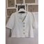 เสื้อคลุมแขนสั้นผ้าทวิต เสื้อทวิตแขนสั้นสีขาว