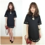 Pearl Heart Dress เดรสแขนสั้นทรงตรง ผ้ายืดเนื้อแน้น ปลายขอบแขนและชายกระโปรงประดับมุกตอกค่ะ