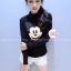 พร้อมส่ง เสื้อยืดไหมพรมสกรีนลาย การ์ตูนสุดฮิต ฟรีไซส์ :รอบอก อก32" ยืดได้ถึง38"