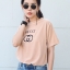 เสื้อยืดคอกลม ผ้ากำมะหยี่ปักลาย สวยๆ ตามรูป