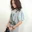 เดรสผ้ายืด/ หรือเสื้อตัวยาว สกีนลาย แขนปักเลื่อมวิ้งค่ะ